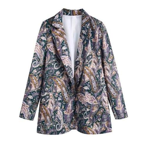 봄신상 빈티지 플라워무늬 여성 자켓 정장코트 캐쥬얼
